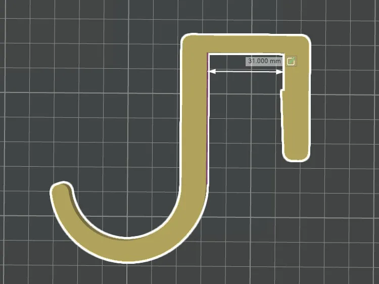 Under desk rail hook for cables and headphones