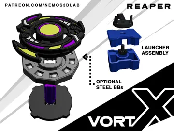 Letrero o emblema decorativo: VortX - Reaper| Beyblade X Launcher Compatible — vista de referencia 2