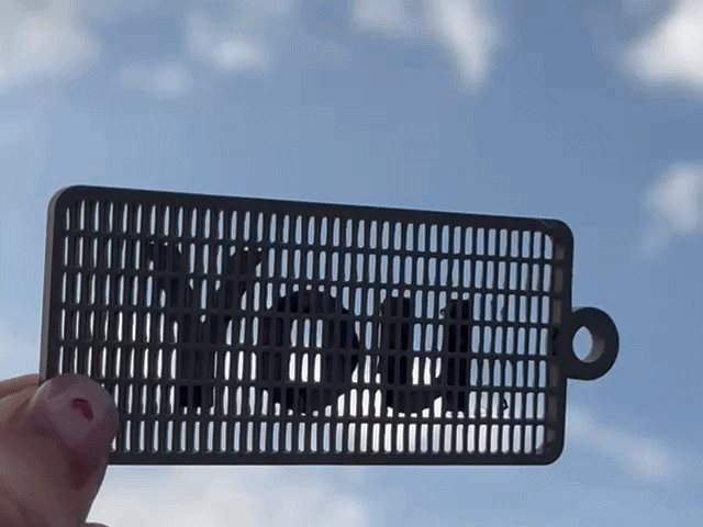 Parametric Lithophane Text (Keychain)