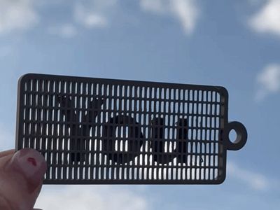 Parametric Lithophane Text (Keychain)