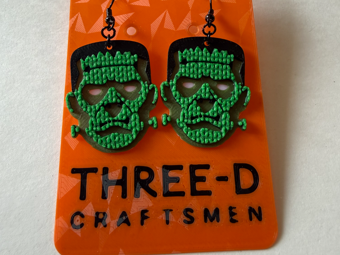 Knit Frankenstein Earrings - 1