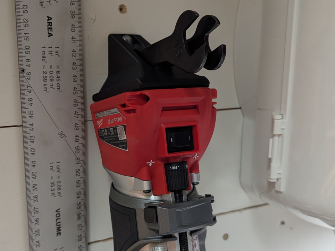 Milwaukee M18 FTR Trim Router Wall Mount 3D model