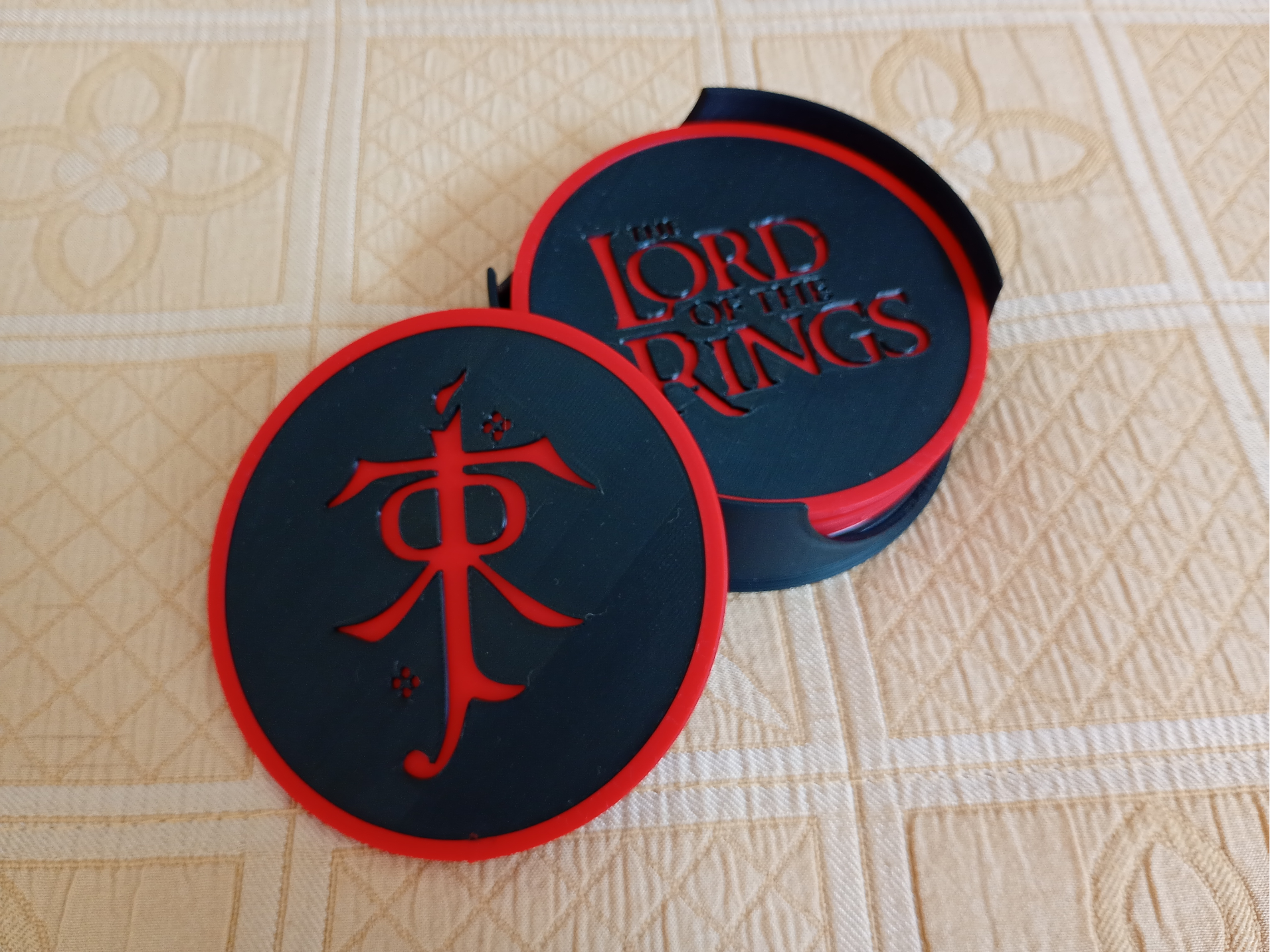 Bases para Copos Tema Mordor - O Senhor dos Anéis 3D model