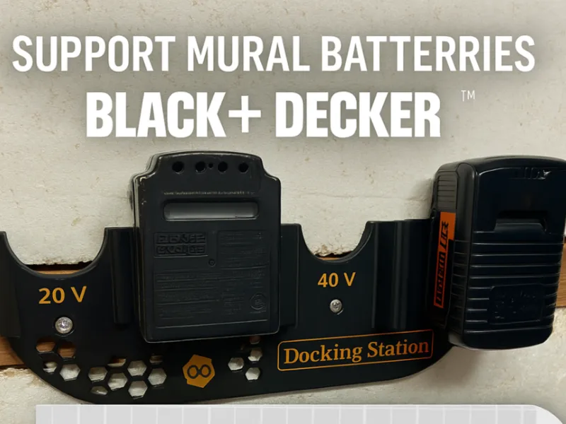 Wall Mount Battery Holder – Black & Decker 20V/40V