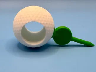 Golf Ball Cigar Holder with tee