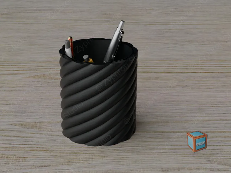 Pot à stylo cylindrique - Torsio