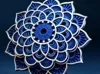 Dark blue with silver trim (details need to be optimized using painting tools)