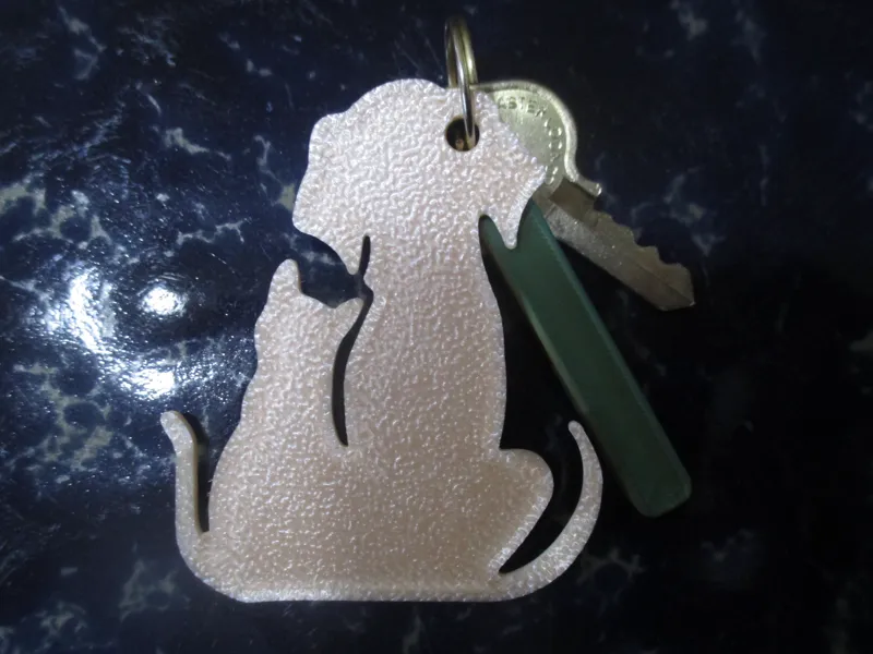 Adorable Dog & Cat Keychain