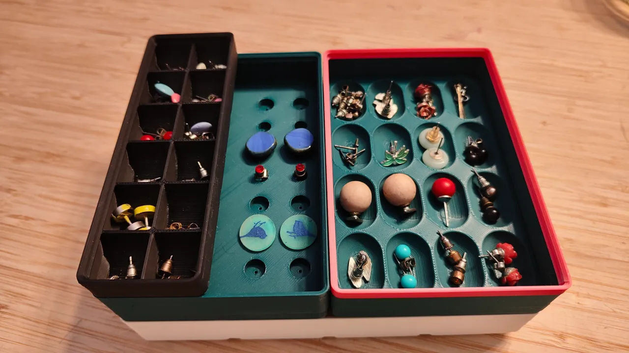 gridfinity special earrings storage bins view 2