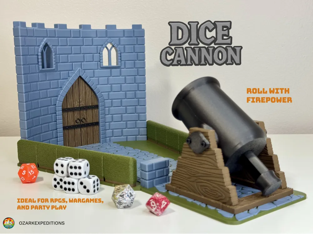 Dice Cannon & Castle Wall Scene