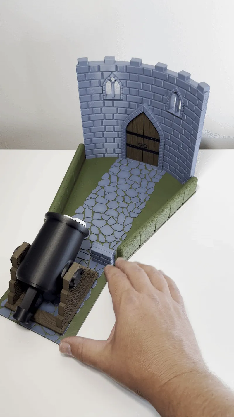 Dice Cannon & Castle Wall Scene view 4