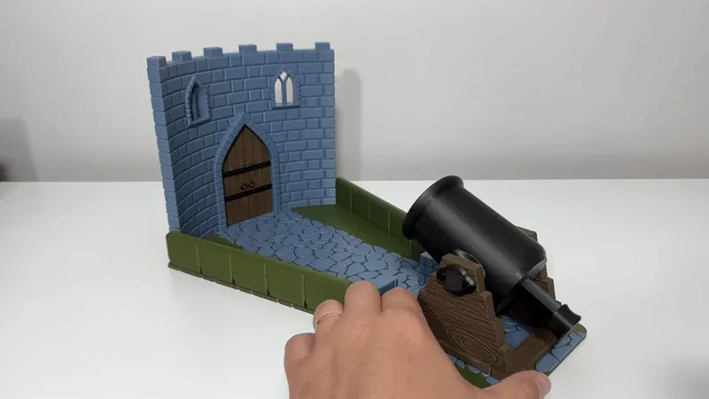 Dice Cannon & Castle Wall Scene view 2