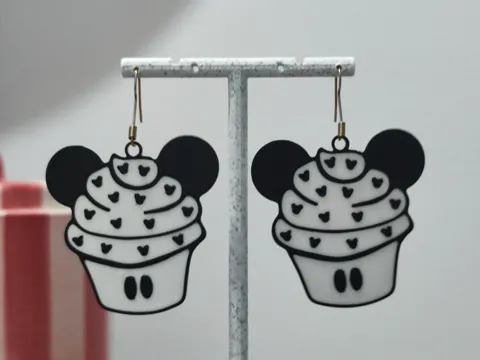 Pendientes: Aretes Cupcake Magico — referencia de MakerWorld