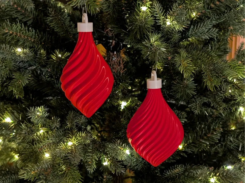 Modern Spiral Christmas Ornaments