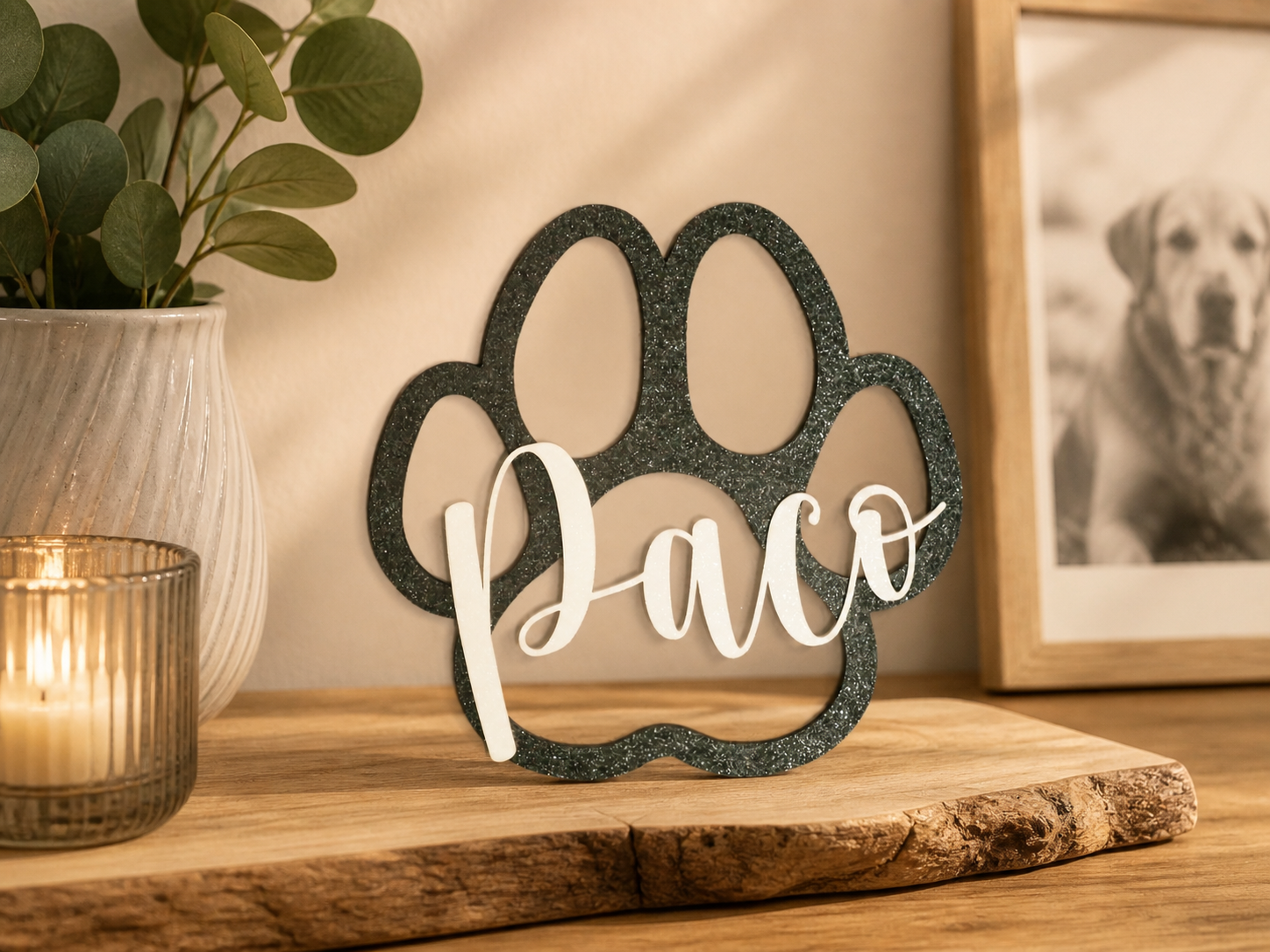 Personalisierte Hundepfote / Katzenpfote mit Name