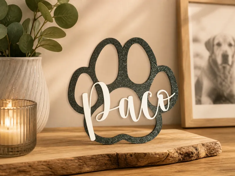 Personalisierte Hundepfote / Katzenpfote mit Name