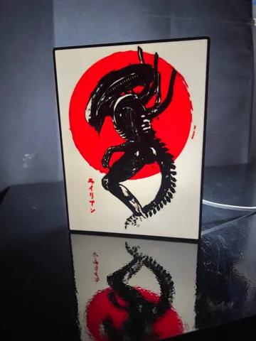 Accesorio de iluminación decorativa: Alien Xenomorfo Alieno Tokyo 3D Japanese Xenomorf — vista de referencia 3