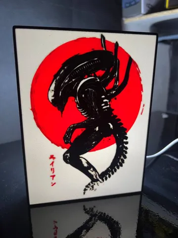 Accesorio de iluminación decorativa: Alien Xenomorfo Alieno Tokyo 3D Japanese Xenomorf — vista de referencia 2