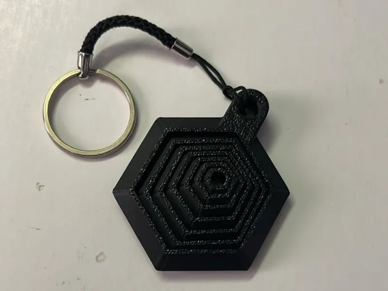 Großes Hexagon-Schlüsselanhänger-Fidget