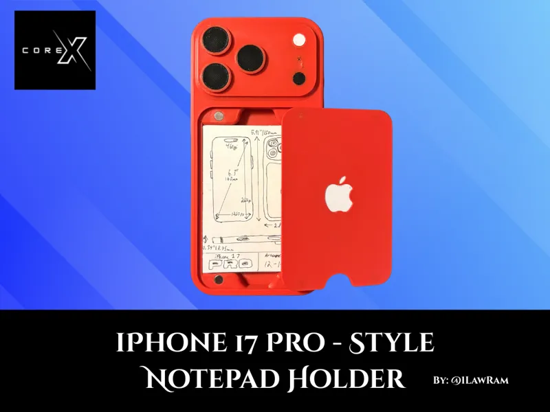 iPhone 17 Pro – Style Notepad Holder - 79mm x 59mm