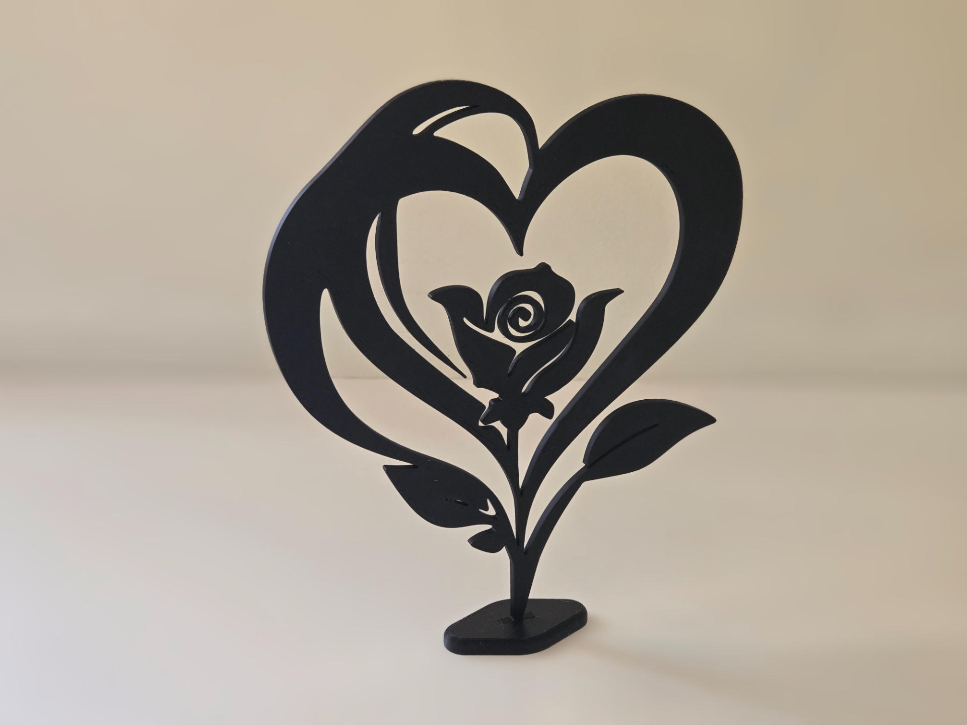 Flower in Dual Heart Valentines Decor