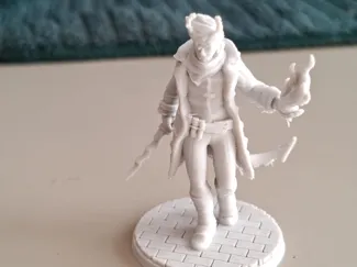 DnD PC tiefling warlock mini 25mm