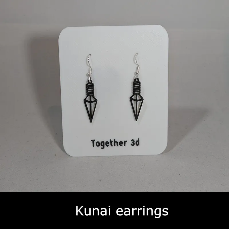 Kunai earrings view 2