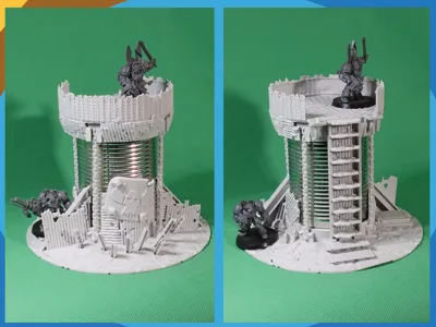 Ork Scrapyard Tin Can Tower - Set A