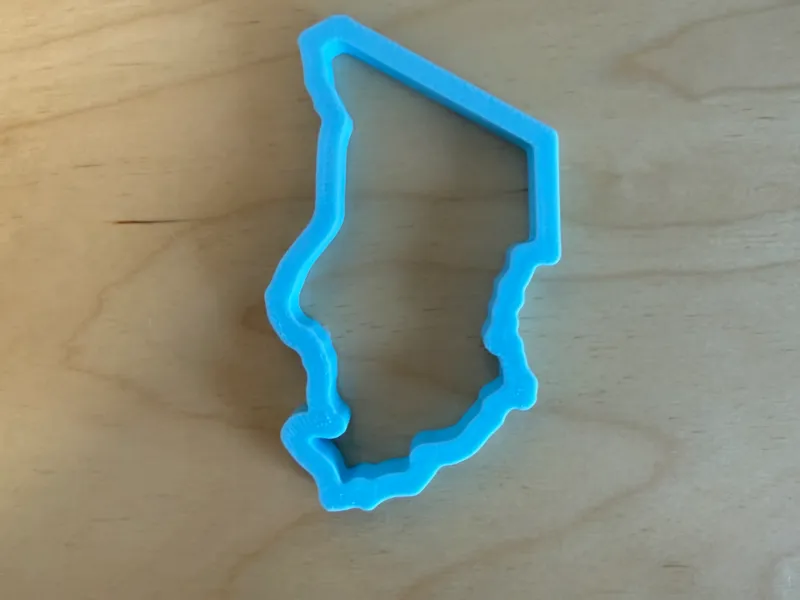 Chad country outline