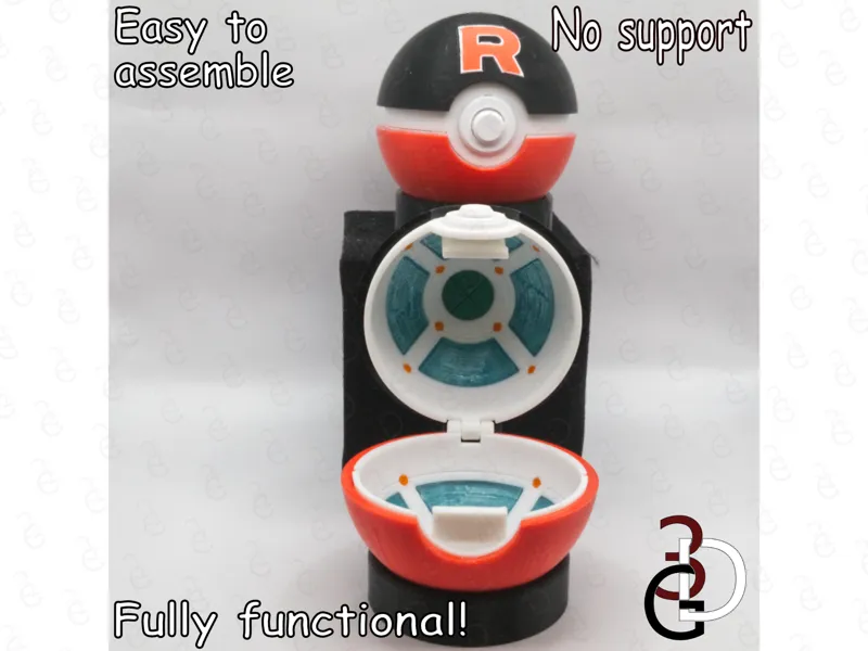 Functional Team Rocket Pokeball Fully Detailed