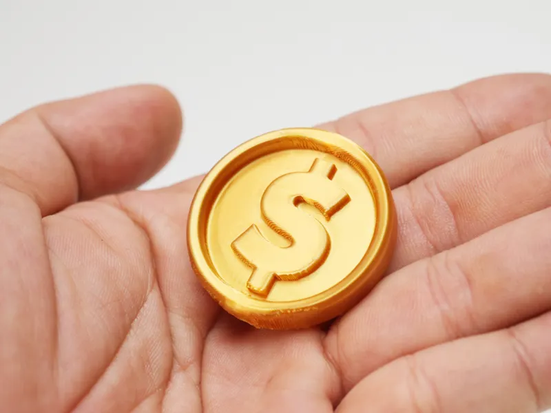 3D Dollar Coin | Decorative Currency Token