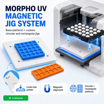 Accesorio para impresora 3D: Morpho UV printer Jig Platform + Parametric Jigs — vista de referencia 3