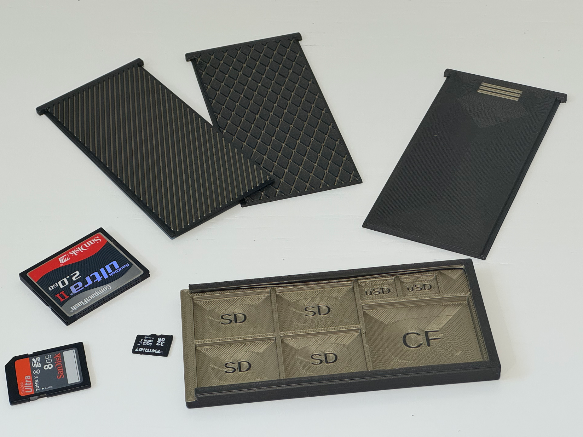 Slim Sliding Box for SD/microSD/CF Type I Cards