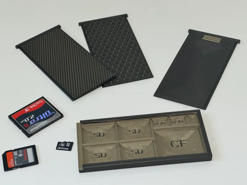 Slim Sliding Box for SD/microSD/CF Type I Cards