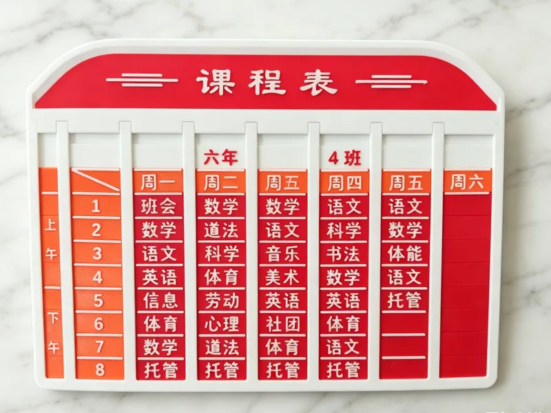 课程表 课程表笔筒 小学 初中 高中 通用化模块化课程表