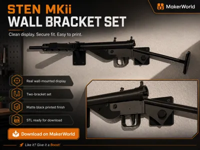 Sten MKii Wall Bracket Set