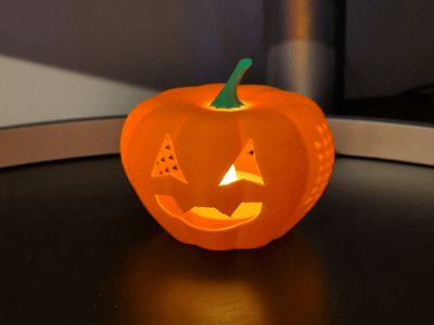 Mini Pumpkin LED Candle – Halloween (NO AMS)