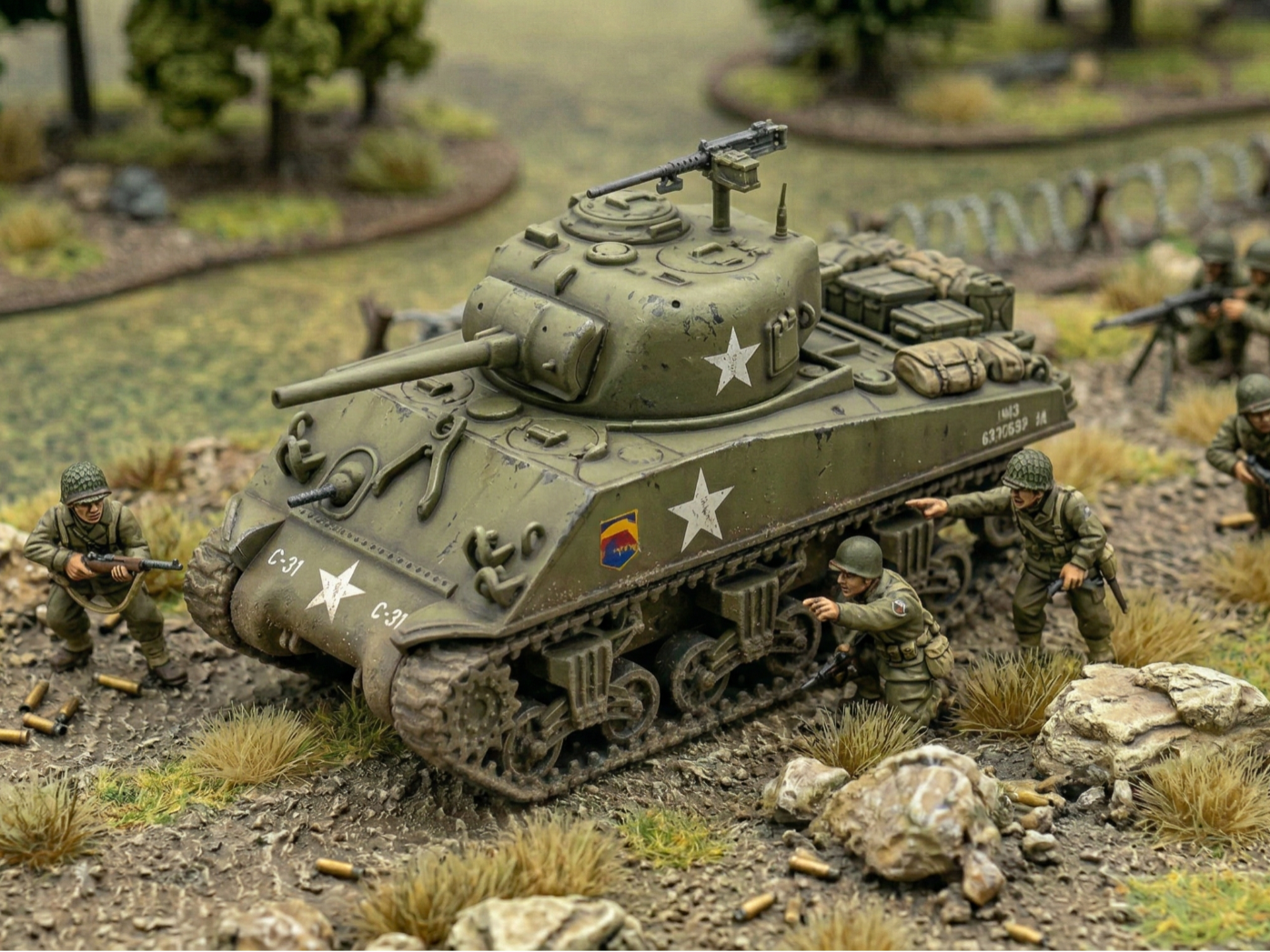 WW2 Tabletop Wargame - US Sherman Tank