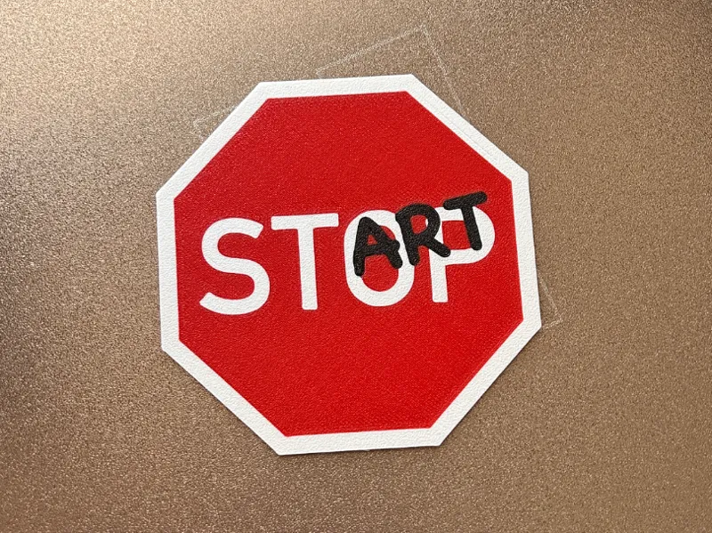 Road sign - STOP / START