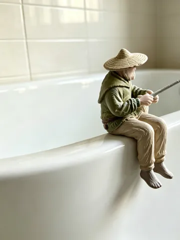 Modelo para impresión 3D: 老人与海·钓鱼的老人 — vista de referencia 2