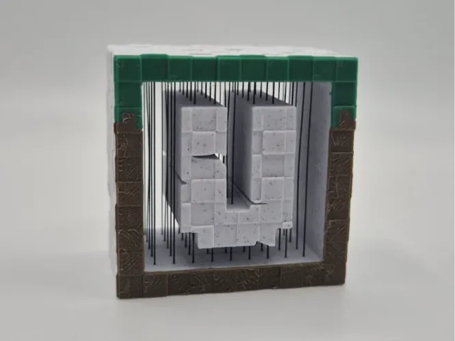 Minecraft Buchstabe-U String Art Alphabet