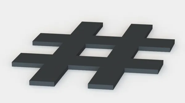 Dessous de verre en forme de hashtag