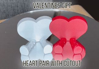 Articulated Heart Pair with Cutout