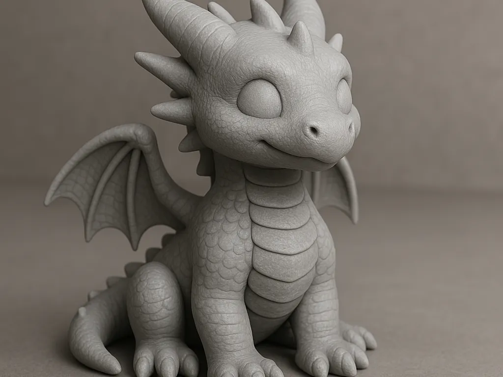 Cute Baby Dragon - Free 3D Print Model - MakerWorld