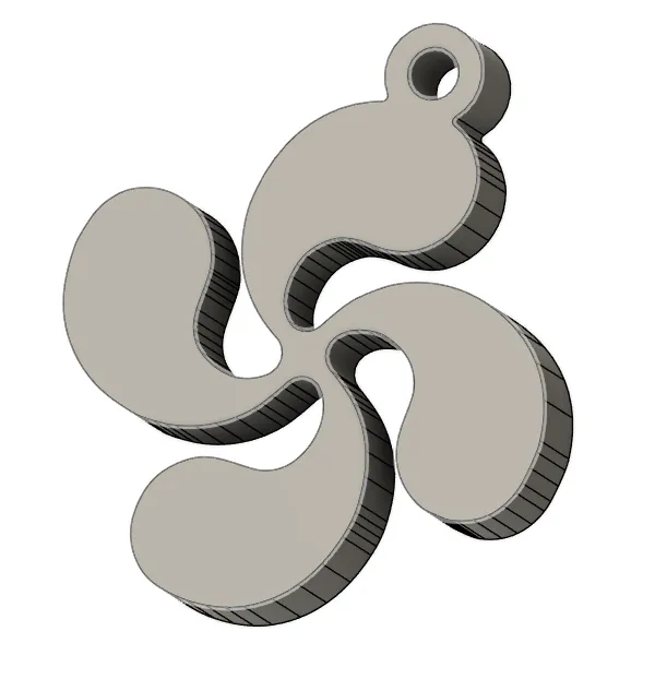 Pendiente Lauburu - Lauburu earrings view 4