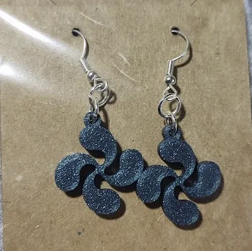 Pendiente Lauburu - Lauburu earrings view 3