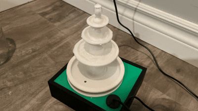 Working mini roman foutnain, 8mm water pump