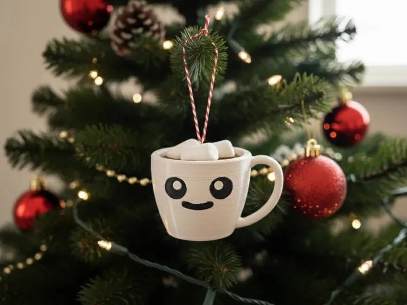 Cute Christmas Hot Chocornament (No AMS needed!)