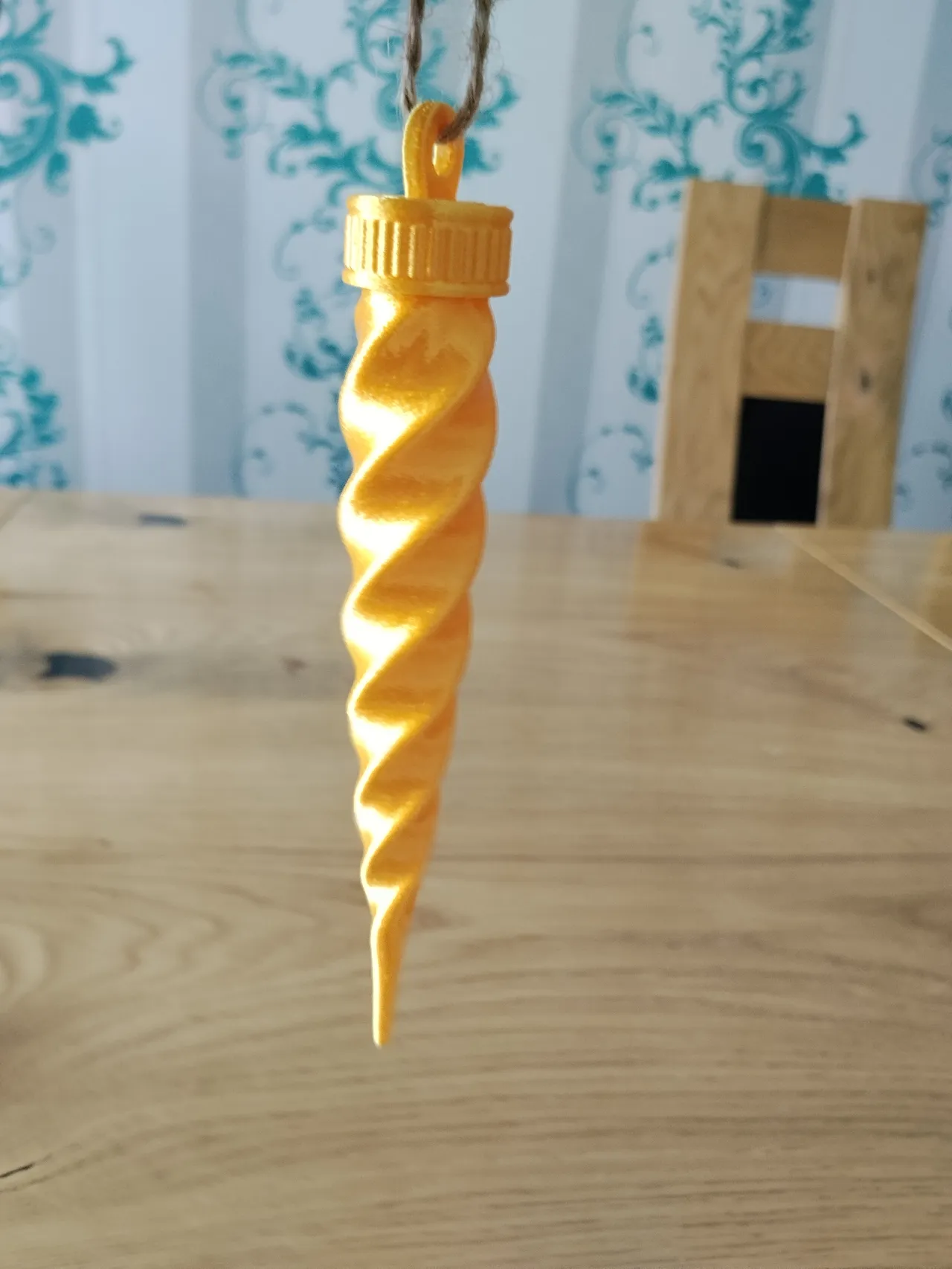 Twisted Icicle Christmas Ornament view 2