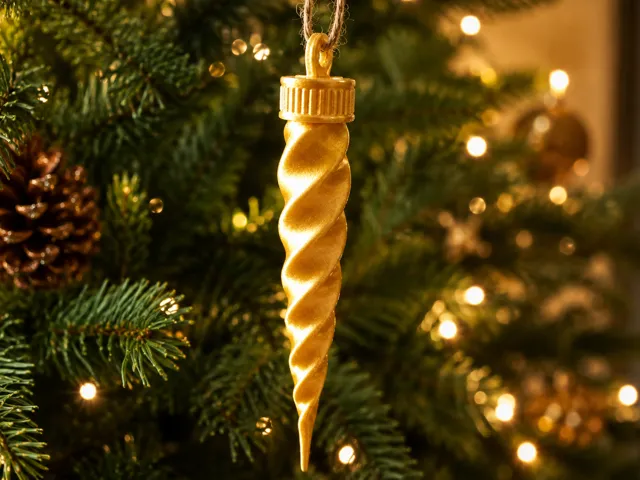 Twisted Icicle Christmas Ornament